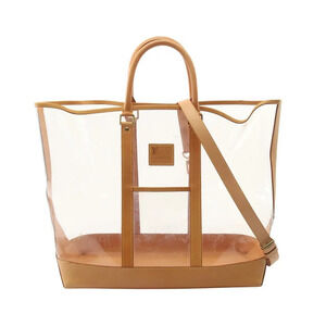 Louis Vuitton ISAAC MIZRAHI Tote Bag Vinyl Leather Clear Brown
